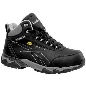 Size 12 Men's Athletic High-Top Composite Work Shoe, Black (hardy ever worn)